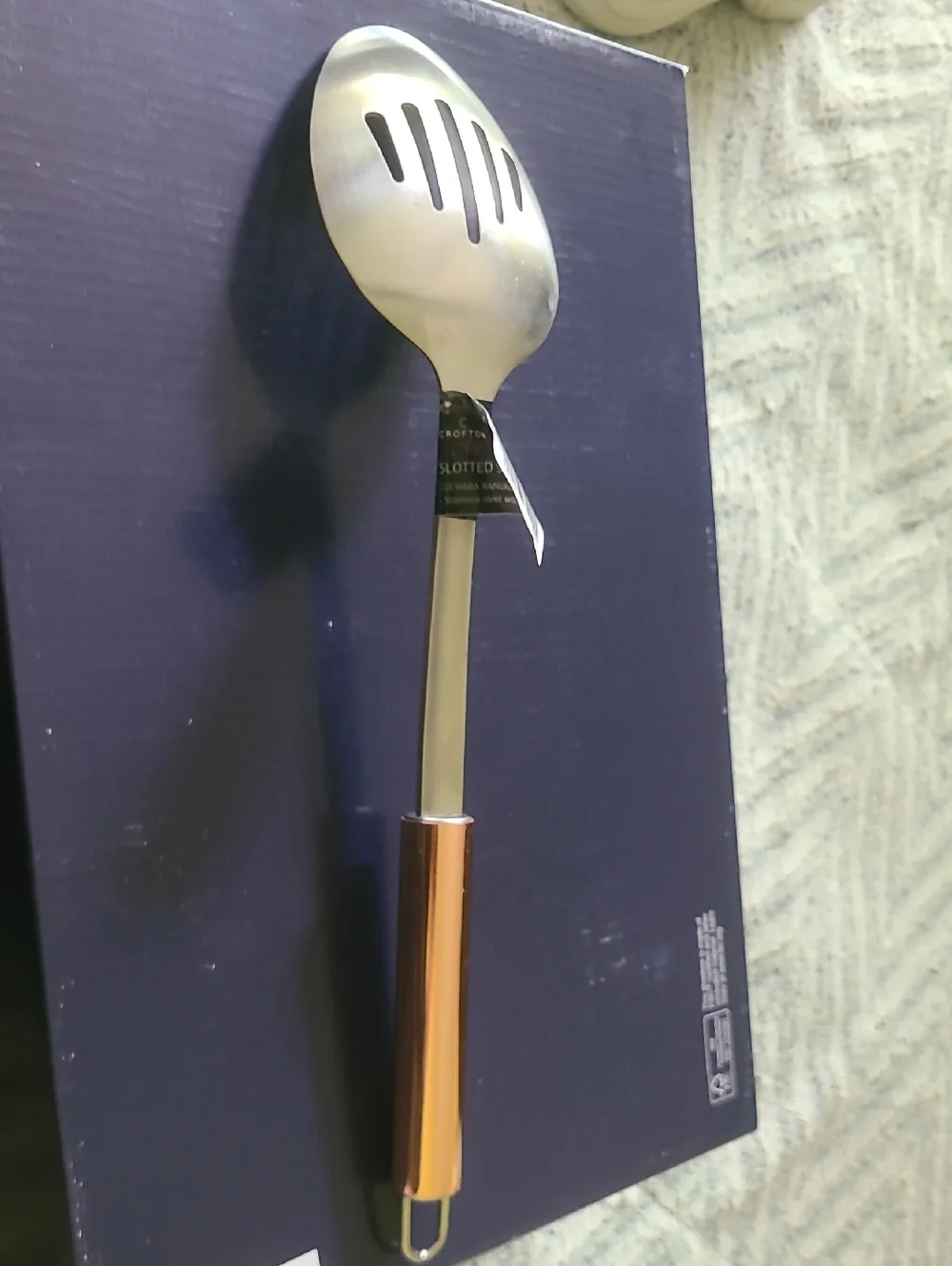(Ew)Crofton Rose Gold Handle Stainless Steel Serving Spoon